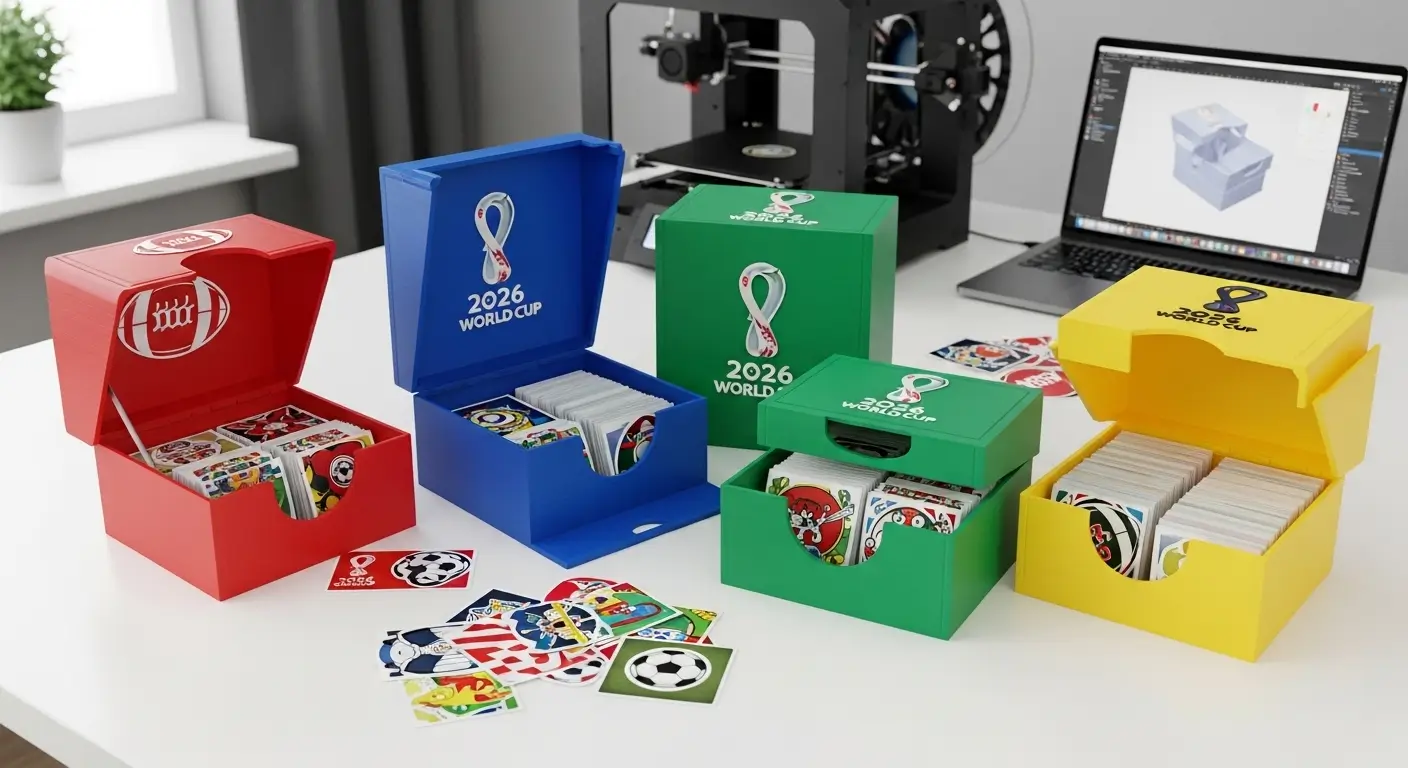 Melhores caixas para figurinhas da Copa 2026 para imprimir em 3D